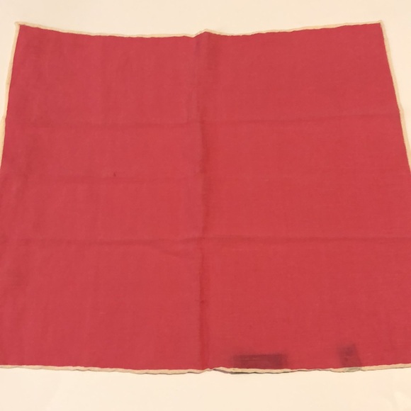 Paul Stuart Pocket Square - Coral / Cream - Picture 2 of 9